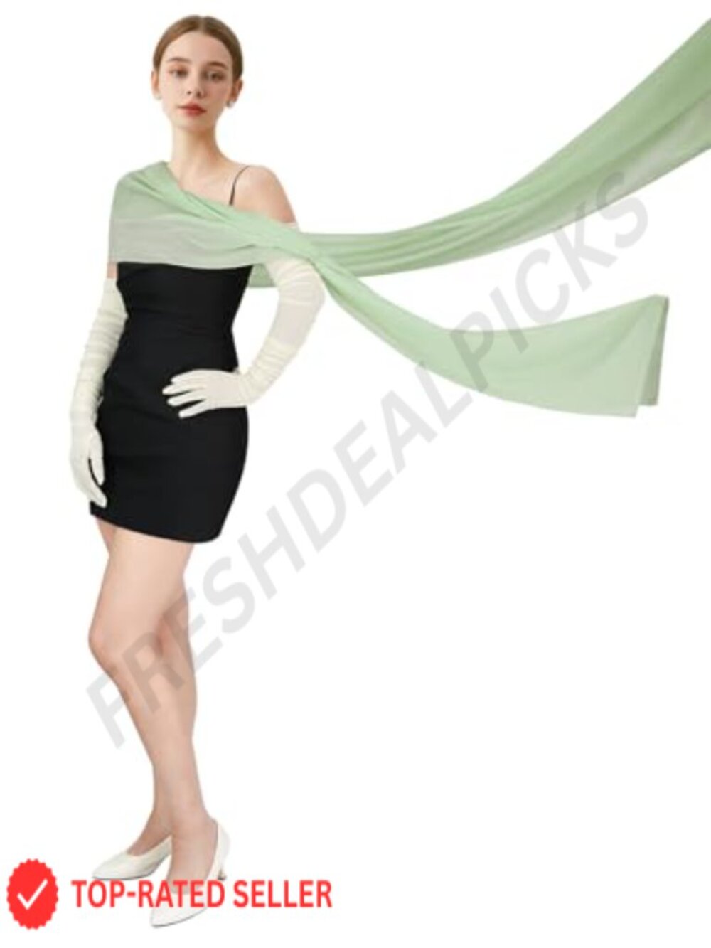 Bridal Chiffon Neck Scarf Sheer Shawl Wrap Wedding Bride